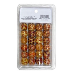 Ebo Color Round Wood Hair Beads Braid Hair Style A Ebo Color Round Wood Hair Beads Braid Hair Style A