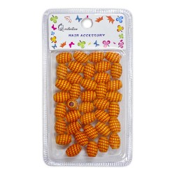 Ebo Color Round Wood Hair Beads Braid Hair Style C