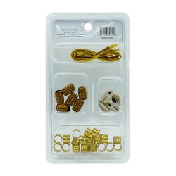 Ebo Braid Hair Ring Hair Decorations Braiding Kit Assorted Style D Gold Ebo Braid Hair Ring Hair Decorations Braiding Kit Assorted Style D Gold