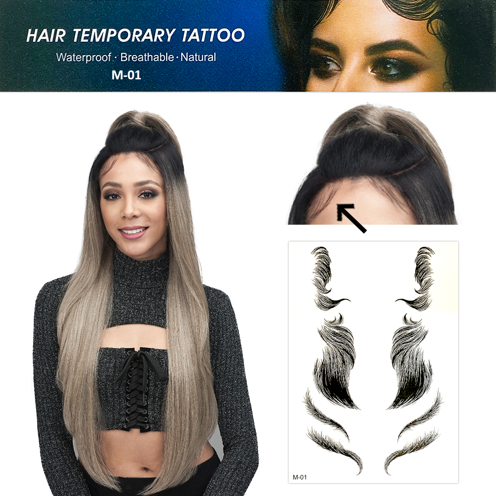 Ebo 10 Styles Baby Hair Tattoo Stickers Baby Hair Tattoo Edges Hair Bangs Curly Hair Styling Templates Waterproof And Lasting Tattoo 10 Pcs Assorted Styles
