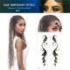 Ebo 10 Styles Baby Hair Tattoo Stickers Baby Hair Tattoo Edges Hair Bangs Curly Hair Styling Templates Waterproof And Lasting Tattoo 10 Pcs Assorted Styles