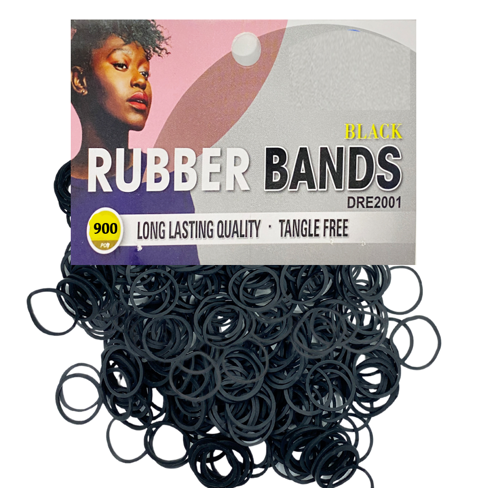 Free Shipping Ebo Mini Hair Rubber Bands Elastic Bands For Hair And Braids 900 Pcs Black