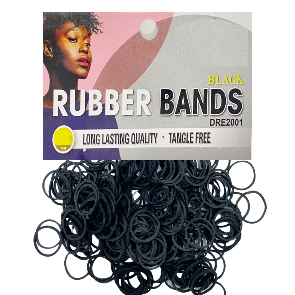 Ebo Mini Hair Rubber Bands Elastic Bands For Hair And Braids 250 Pcs Black