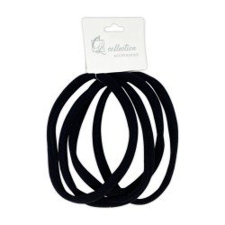 Ebo Long Size Clothes Hair Elastics Scrunchies Hair Elastic Ponytail Holder Tie Hair Accessories Black 4 Pcs 