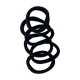 Ebo Medium Size Clothe Hair Elastics Scrunchies Hair Elastic Ponytail Holder Tie Hair Accessories Black 6 Pcs
