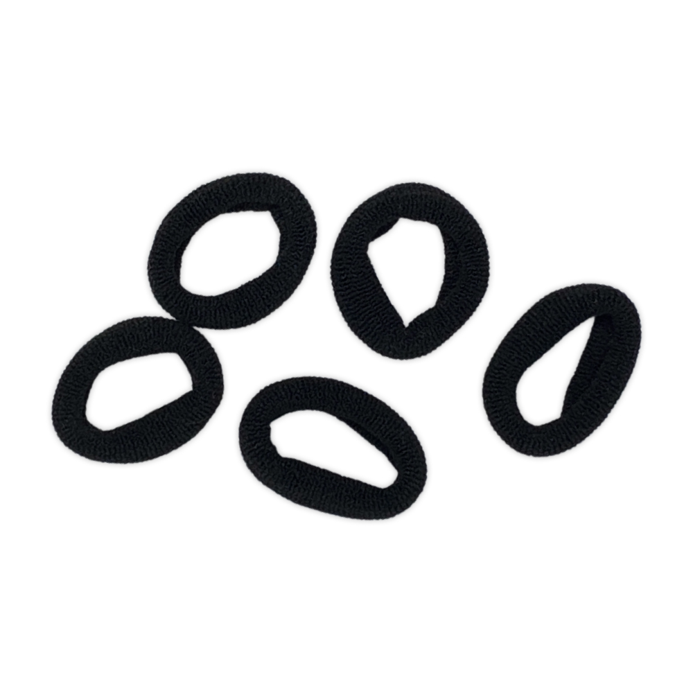 Ebo Mini Size Clothes Hair Elastics Scrunchies Hair Elastic Ponytail Holder Tie Hair Accessories Black 40 Pcs