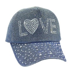 Ebo Fashion Adjustable Unisex Rhinestone Hats Baseball Caps Hats Men Women ( Love Blue ) Ebo Fashion Adjustable Unisex Rhinestone Hats Baseball Caps Hats Men Women ( Love Blue )