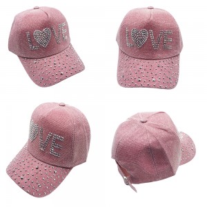 Ebo Fashion Adjustable Unisex Rhinestone Hats Baseball Caps Hats Men Women ( Love Pink ) Ebo Fashion Adjustable Unisex Rhinestone Hats Baseball Caps Hats Men Women ( Love Pink )