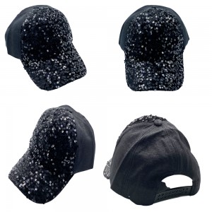 Ebo Fashion Adjustable Unisex Sequin Hat Baseball Caps Hats Men Women ( Black ) Ebo Fashion Adjustable Unisex Sequin Hat Baseball Caps Hats Men Women ( Black )