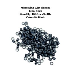 Ebo Premium Silicone Micro Rings 5mm I Tip Hair Extensions Silicone Lined Beads For Human Hair Extensions Tool 1000 Pcs Black Ebo Premium Silicone Micro Rings 5mm I Tip Hair Extensions Silicone Lined Beads For Human Hair Extensions Tool 1000 Pcs Black