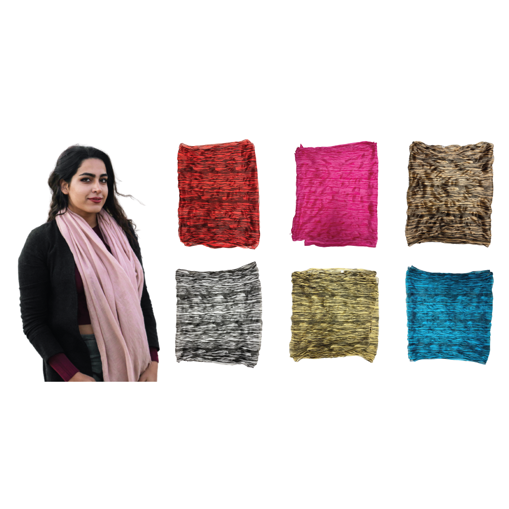 Free Shipping EBO FASHION CRINKLE SILK SCARVES FOR WOMEN 100% SILK LIGHT WEIGHT CRINKLE SCARF ALL PURPOSE USE
