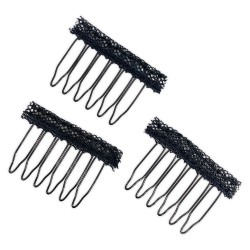 Ebo Wig Clips Steel Teeth With Cloth Wig Combs Clips Making Wig Spring Clips 3 Pcs Ebo Wig Clips Steel Teeth With Cloth Wig Combs Clips Making Wig Spring Clips 3 Pcs
