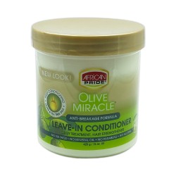 African Pride Olive Miracle Anti Breakage Formula Leave In Conditioner Daily Treatment Hair Strengthener 15 Oz 