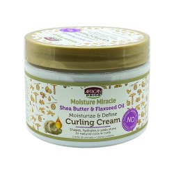 African Pride Moisture Miracle Shea Butter And Flaxseed Oil Moisturize And Define Curling Cream 12 Oz