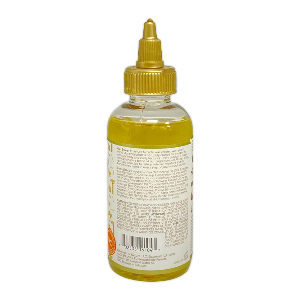 African Pride Moisture Miracle Castor Grapeseed Argan Coconut And Olive Strengthen And Protect 5 Essential Oils With Vitamin E 4 Oz