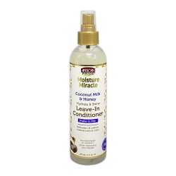 African Pride Moisture Miracle Coconut Milk And Honey Hydrate And Shine Leave In Conditioner 8 Oz