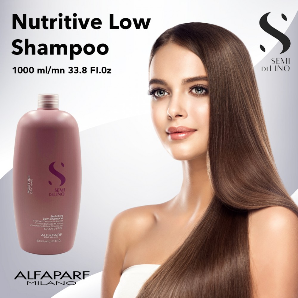 Free Shipping Alfaparf Milano Semi Di Lino Moisture Nutritive Low Shampoo - 33.8 fl. oz.