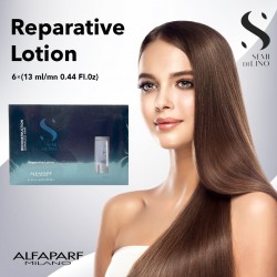 Alfaparf Milano Semi Di Lino Reconstruction Damaged Hair Reparative Lotion - 6 Vials Of 0.44 Oz