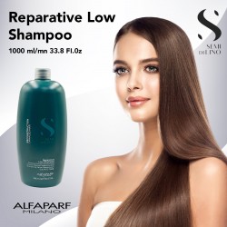 Alfaparf Milano Semi Di Lino Reconstruction Damaged Hair Reparative Low Shampoo - 33.8 Fl. Oz.