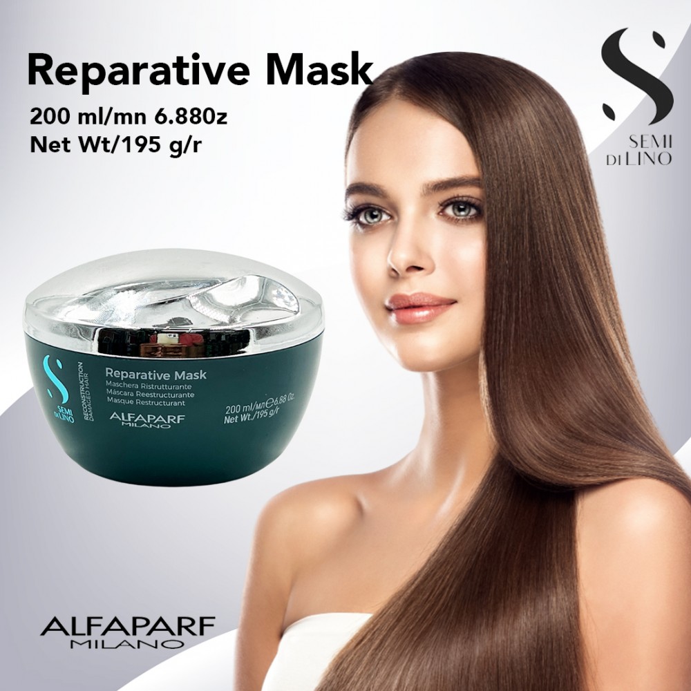 Free Shipping Alfaparf Milano Semi Di Lino Reconstruction Damaged Hair Reparative Mask - 6.88 fl. oz.