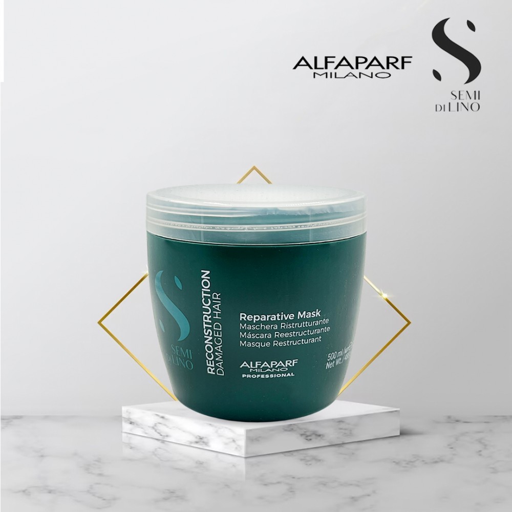 Free Shipping Alfaparf Milano Semi Di Lino Reconstruction Damaged Hair Reparative Mask - 17.2 fl. oz.