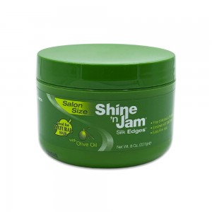 Ampro Shine N Jam Silk Edges Gel With Olive Oil Enriched With Silk Protein Extra Firm Hold 8 Oz. Ampro Shine N Jam Silk Edges Gel With Olive Oil Enriched With Silk Protein Extra Firm Hold 8 Oz.