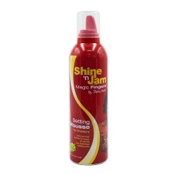 Shine N Jam Magic Fingers Setting Mousse For Braiders Extra Firm Hold 12 Oz 