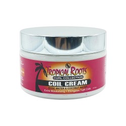 Bb Tropical Roots Curl Collection Coil Cream Rose Water And Coconut Water Extra Moisturizing Elongates Tight Coils 10 Oz