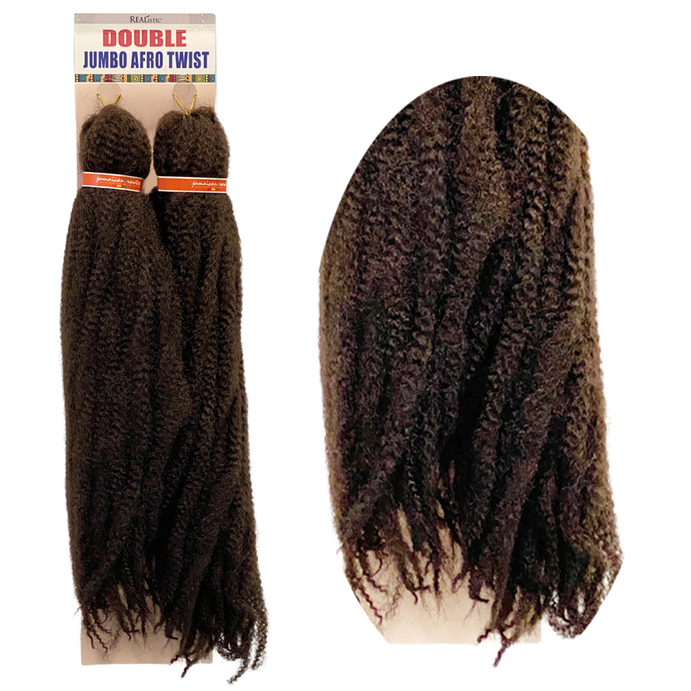 Beauty Elements Realistic Synthetic Hair Crochet Braid 4x Double Jumbo Afro Twist 60”