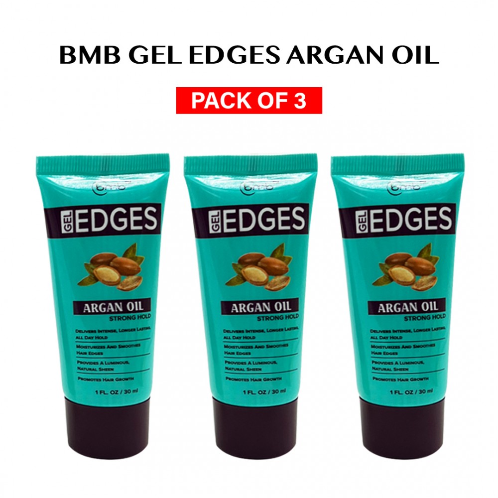 Free Shipping BMB Gel Edges Argan Oil Strong Hold - 1 fl oz / 30 ml ( 3 Pack )