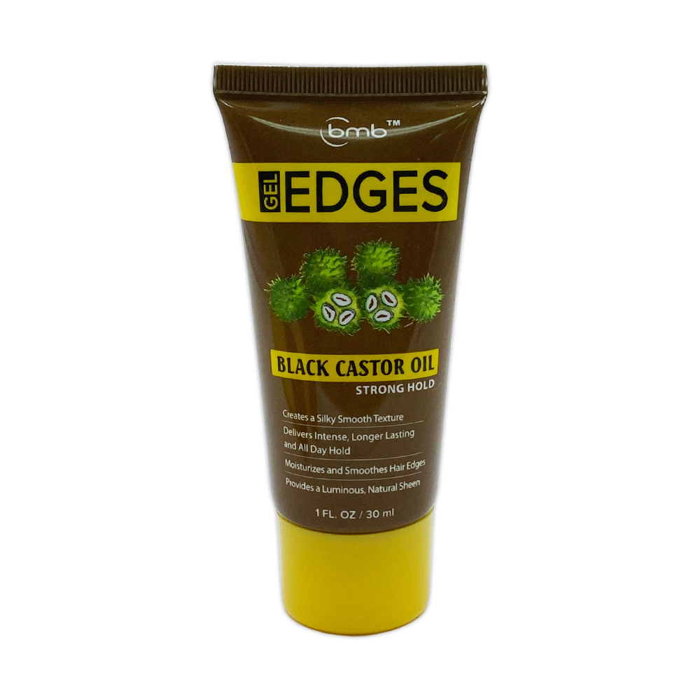 Bmb Gel Edges Control Black Castor Oil Strong Hold Creates A Silky Smooth Texture Delivers Intense Longer Lasting Hair Edges 1 OZ