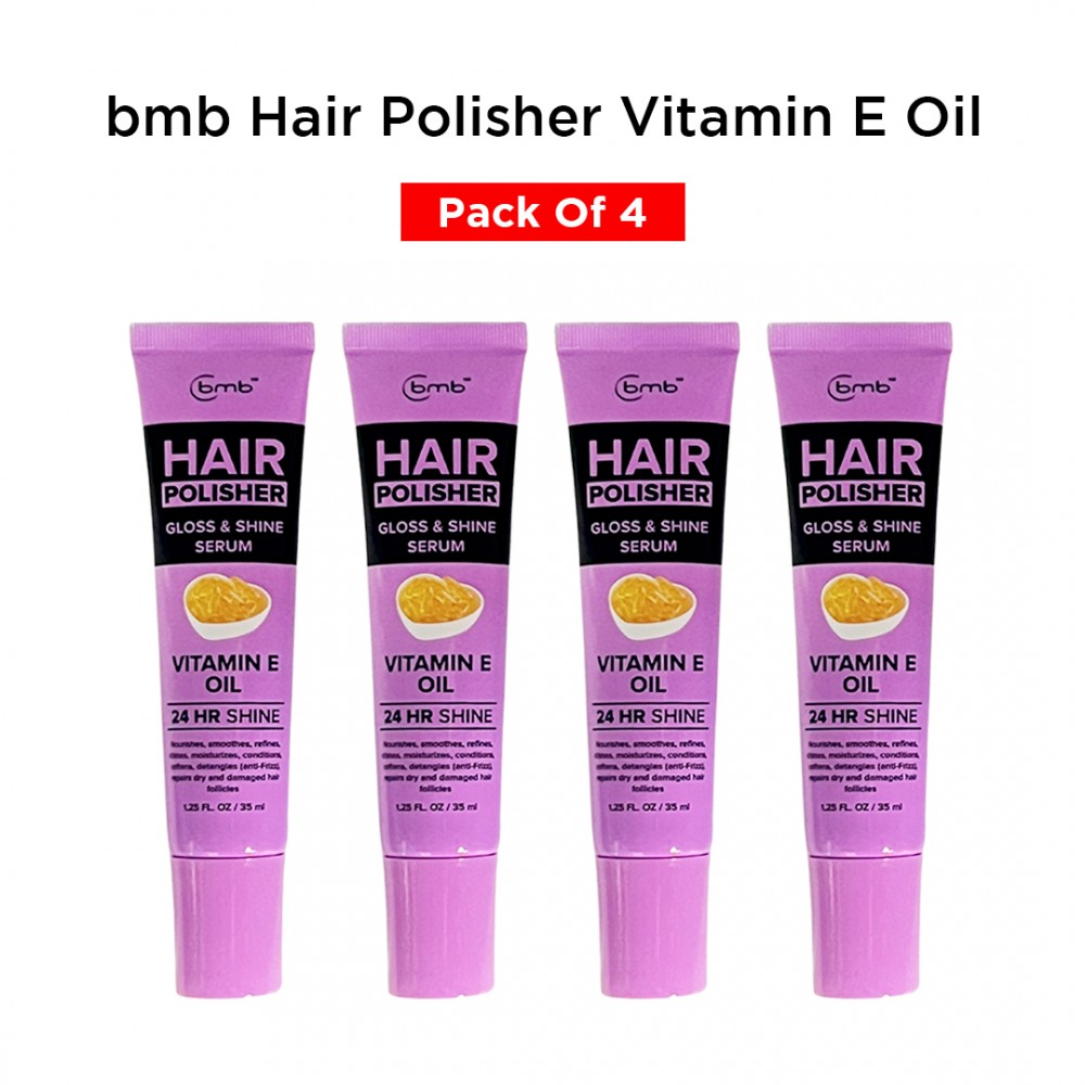 Free Shipping BMB Hair Polisher Gloss & Shine Serum Vitamin E Oil 24 HR Shine - 1.25 Fl. Oz ( 4 Pack ) BMB Hair Polisher Gloss & Shine Serum Vitamin E Oil 24 HR Shine - 1.25 Fl. Oz ( 4 Pack )