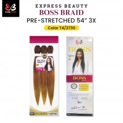 Ebo Bobbi Boss King Tips Boss Braid Pre-Stretched Braiding Hair 54" 3X Perfect For Knotless Styles Ebo Bobbi Boss King Tips Boss Braid Pre-Stretched Braiding Hair 54" 3X Perfect For Knotless Styles
