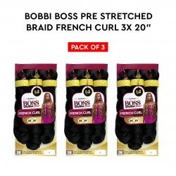 Bobbi Boss Jumbo Braid Pre-Stretched French Curl 3x 20" Inch ( 3 Pack )