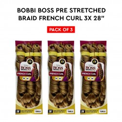 Bobbi Boss Jumbo Braid Pre-Stretched French Curl 3x 28" Inch ( 3 Pack )