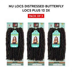 Bobbi Boss Nu Locs 2x Butterfly Locs Plus 12" Inch ( 3 Pack )