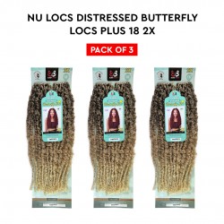 Bobbi Boss Nu Locs 2x Butterfly Locs Plus 18" Inch ( 3 Pack )