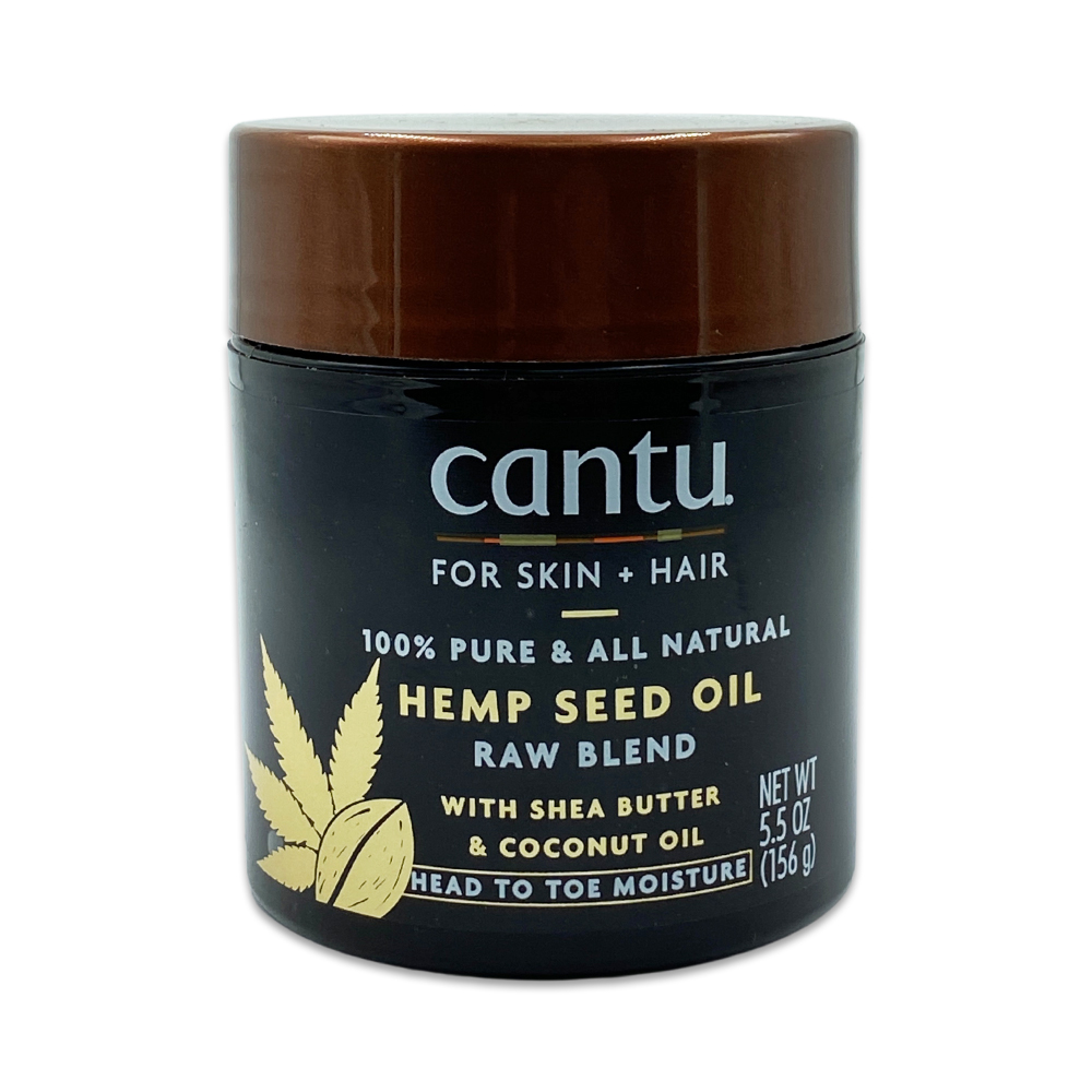 Cantu For Skin Plus Hair 100% Pure And All Natural Hemp Seed Oil Raw Blend Moisture Cream 5.5 Oz