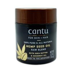 Cantu For Skin Plus Hair 100% Pure And All Natural Hemp Seed Oil Raw Blend Moisture Cream 5.5 Oz