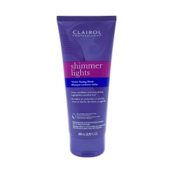 Clairol Professional Shimmer Lights Violet Toning Mask Deep Conditions And Tones Blonde Highlighted And Silver Hair 6.76 Oz 