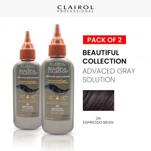 Clairol Professional Beautiful Collection Advanced Gray Solution Semi Permanent Hair Color (2 Pack) (2N Espresso Bean) - 3 Oz Clairol Professional Beautiful Collection Advanced Gray Solution Semi Permanent Hair Color (2 Pack) (2N Espresso Bean) - 3 Oz