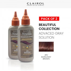 Clairol Professional Beautiful Collection Advanced Gray Solution Semi Permanent Hair Color (2 Pack) (2RV Burgundy Brown) - 3 Oz Clairol Professional Beautiful Collection Advanced Gray Solution Semi Permanent Hair Color (2 Pack) (2RV Burgundy Brown) - 3 Oz
