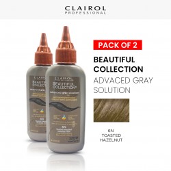 Clairol Professional Beautiful Collection Advanced Gray Solution Semi Permanent Hair Color (2 Pack) (6N Toasted Hazelnut) - 3 Oz