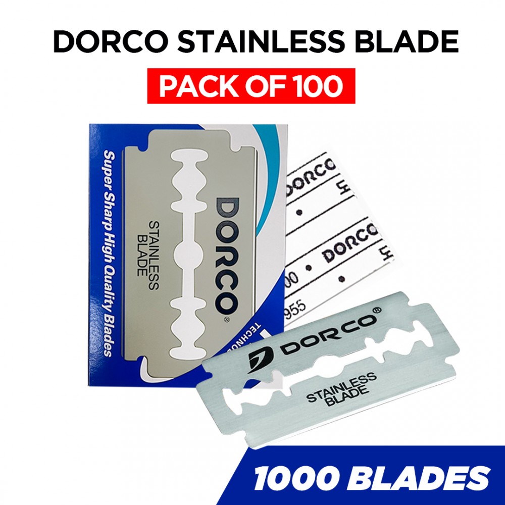 Free Shipping Dorco Platinum Extra Double Edge Razor Blades - 100 Pack