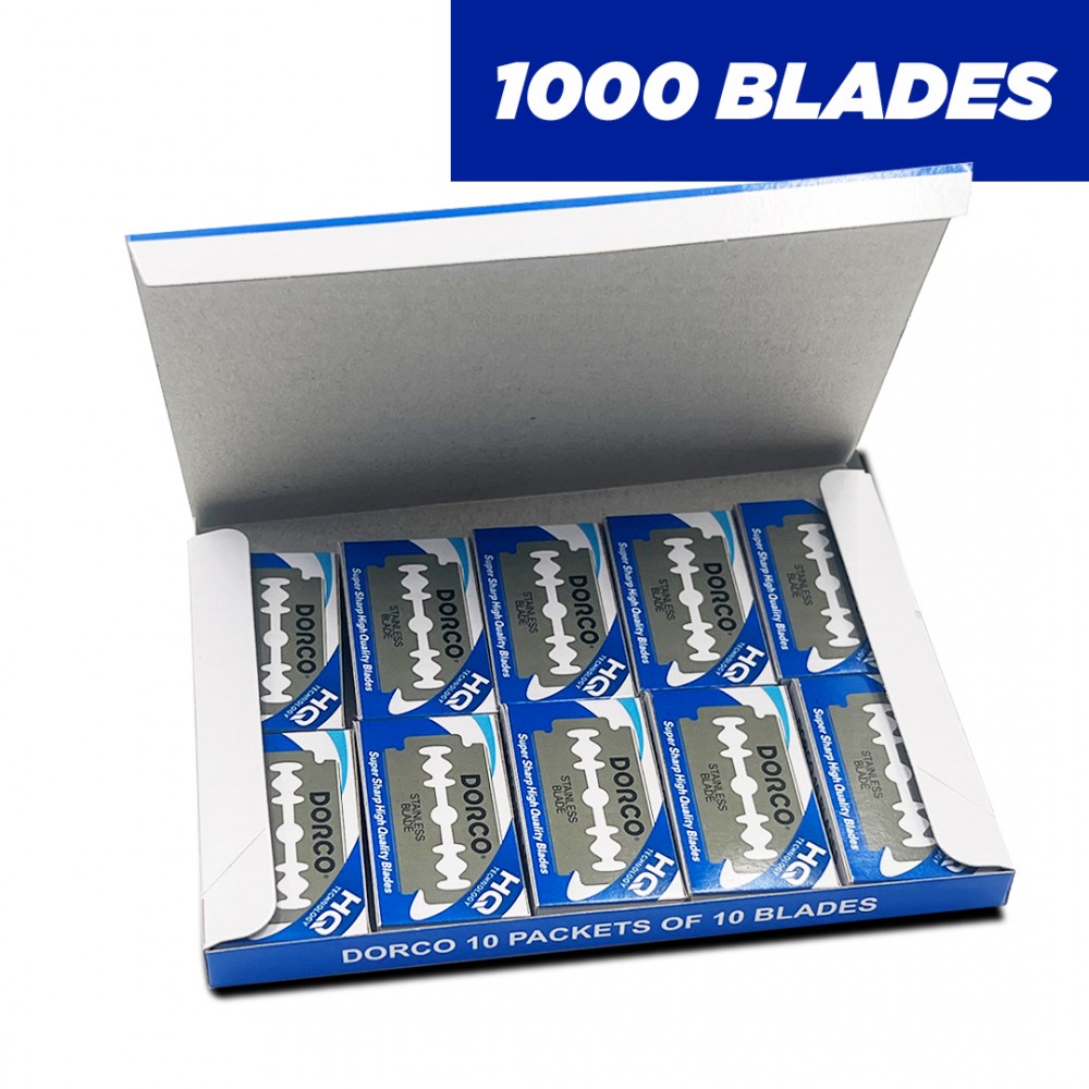 Free Shipping Dorco Platinum Extra Double Edge Razor Blades - 100 Pack
