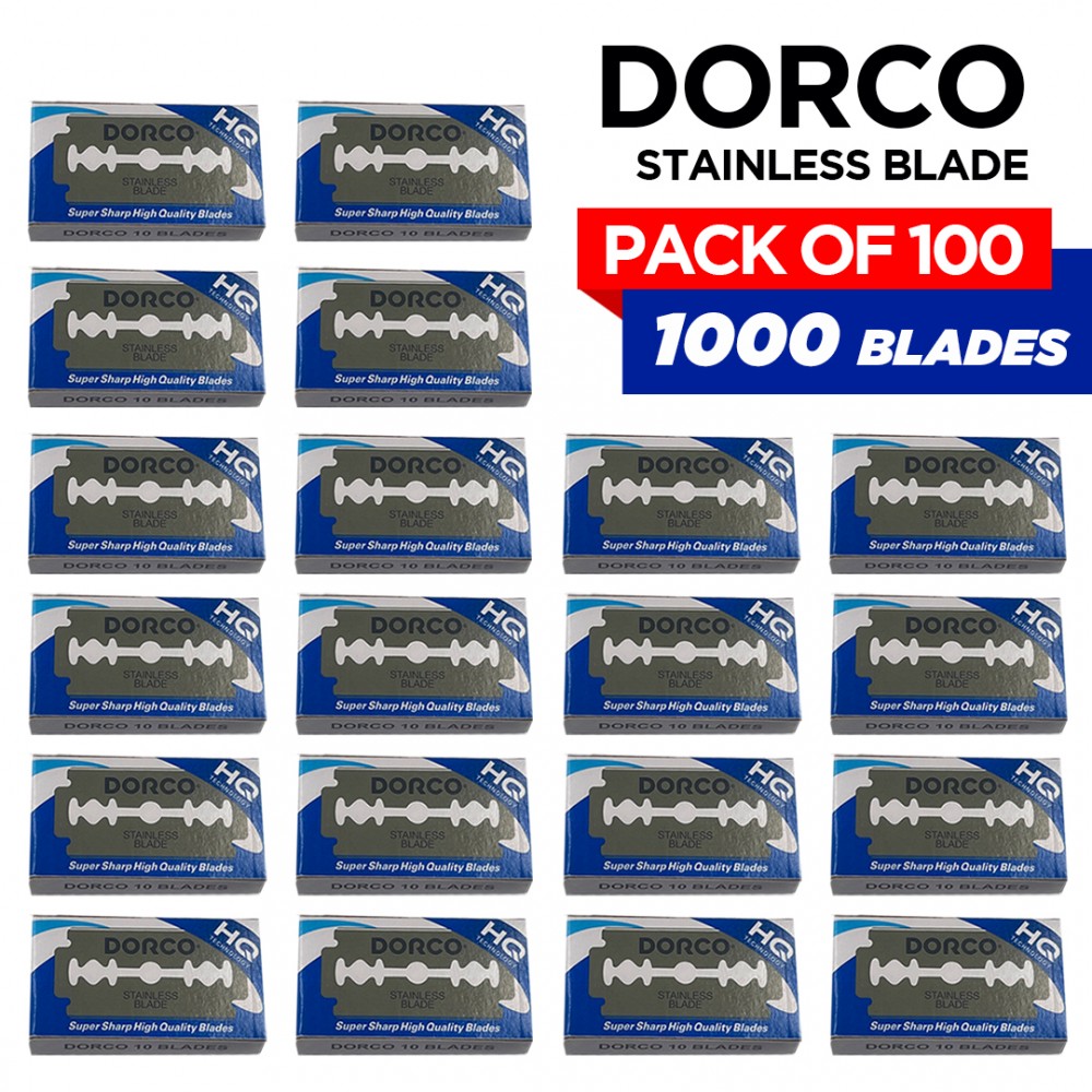 Free Shipping Dorco Platinum Extra Double Edge Razor Blades - 100 Pack