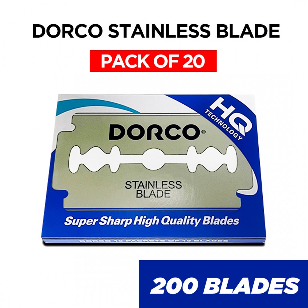 Free Shipping Dorco Platinum Extra Double Edge Razor Blades - 20 Pack