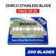 Free Shipping Dorco Platinum Extra Double Edge Razor Blades - 20 Pack