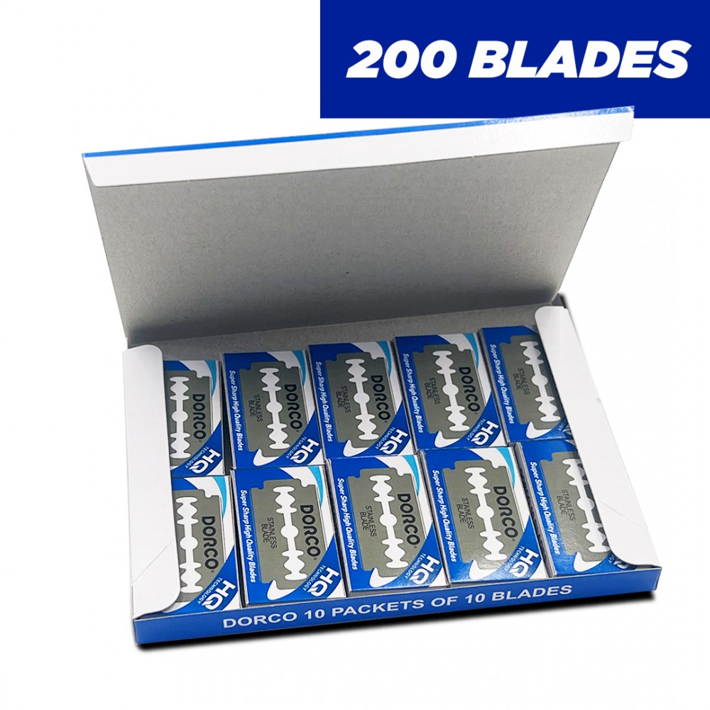 Free Shipping Dorco Platinum Extra Double Edge Razor Blades - 20 Pack