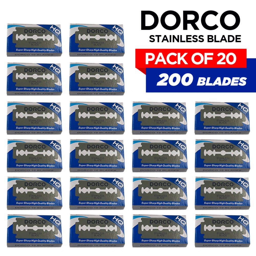 Free Shipping Dorco Platinum Extra Double Edge Razor Blades - 20 Pack